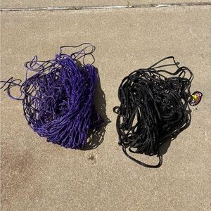 Purple and Black hay bags